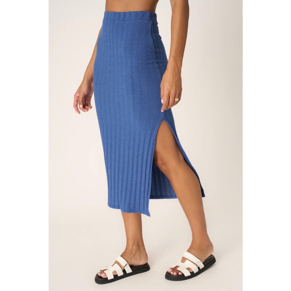 NWT Project Social T Blue Ribbed Skirt